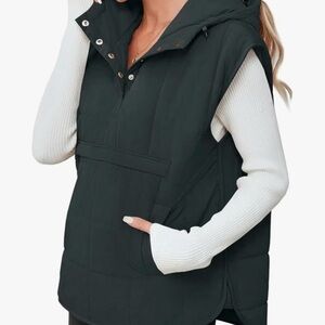 Women's Black Quilted Vest